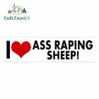 EARLFAMILY 13 см x 2,9 см для I Love Sheep, сердца, знак гордости, виниловые наклейки на машину JDM, бампер, багажник, грузовик, графический фургон