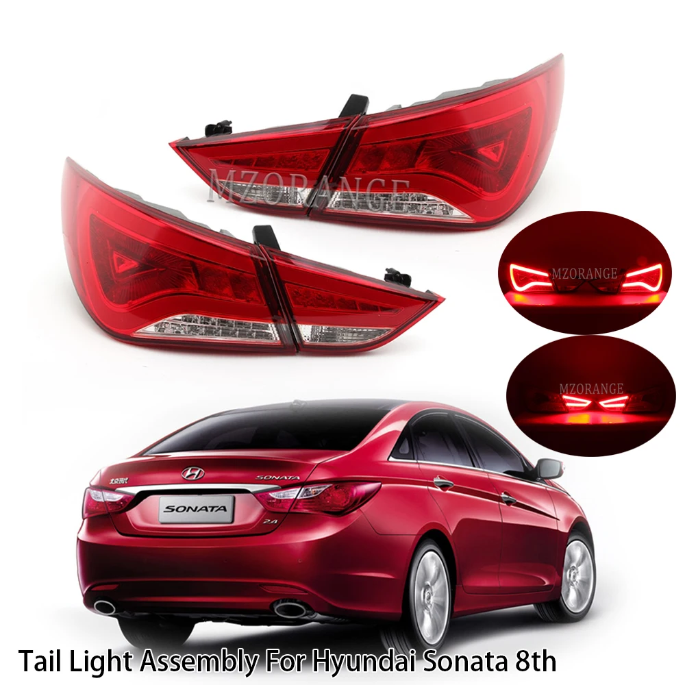 Светодиодный задний фонарь светильник s машина для укладки Sonata 2011 2014 8 хвост DRL +