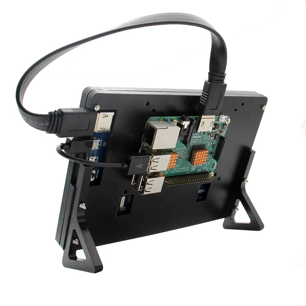 Geekworm Raspberry Pi 4 Модель B/3B 7 дюймов 1024*600 TFT емкостный сенсорный экран+ акриловая подставка+ HDMI кабель+ USB кабель комплекты
