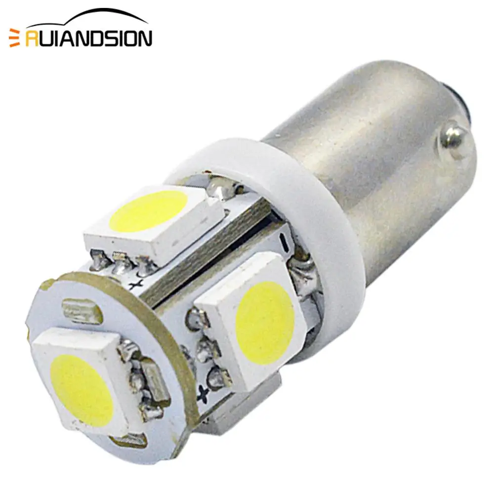 2X 6 в 12 В 24 постоянного тока BA9S T4W BAX9S BAY9S H21W 5050 5SMD 6000K Автомобиль Мотоцикл Скутер