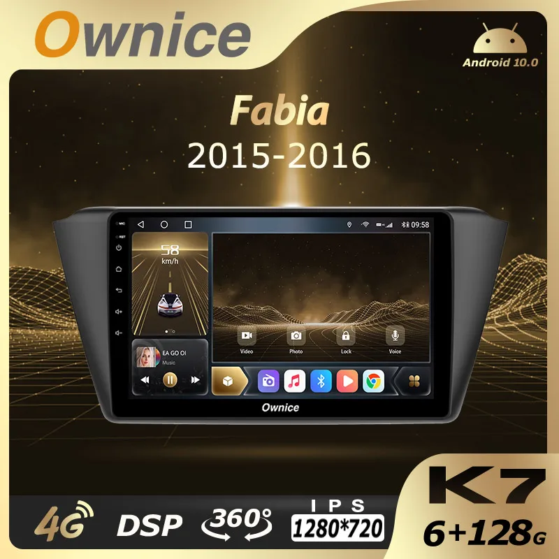 

Ownice Car Multimedia for Skoda Fabia 2015 - 2016 2Din Android 10.0 auto radio car Audio stereo 6G+128G 4G LTE SPDIF 360 Camera