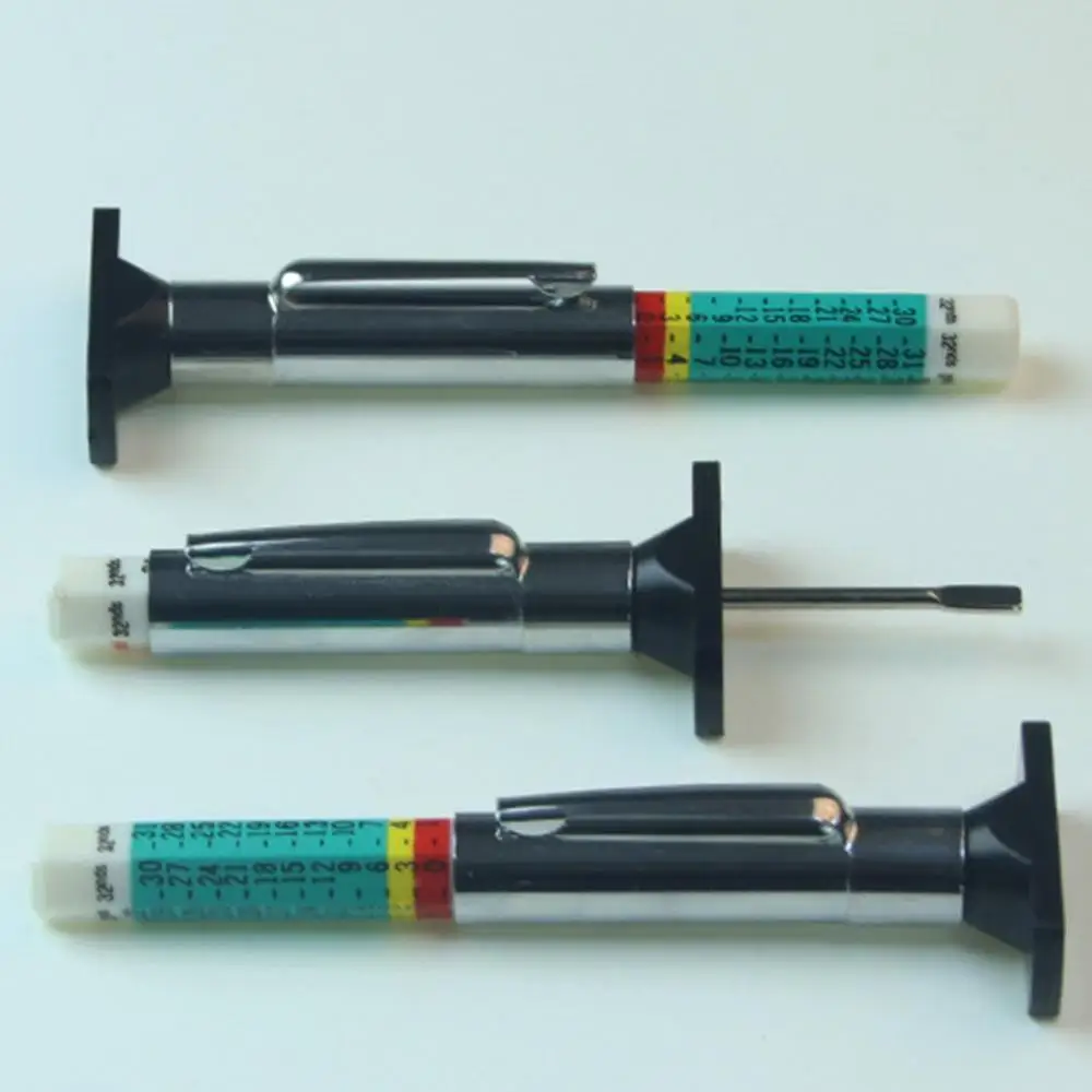 

Universal 9cm X 2.5cm Car Tire Depth Gauge Tester Color Tyre Tread Metric Gage Motors Measures Tool Cylindrical measuring rod