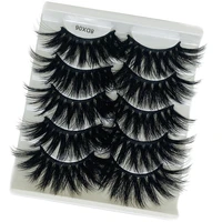 womans fashion eye makeup tools criss cross dramatic thick long 8d mink hair false eyelashes wispies fluffies handmade
