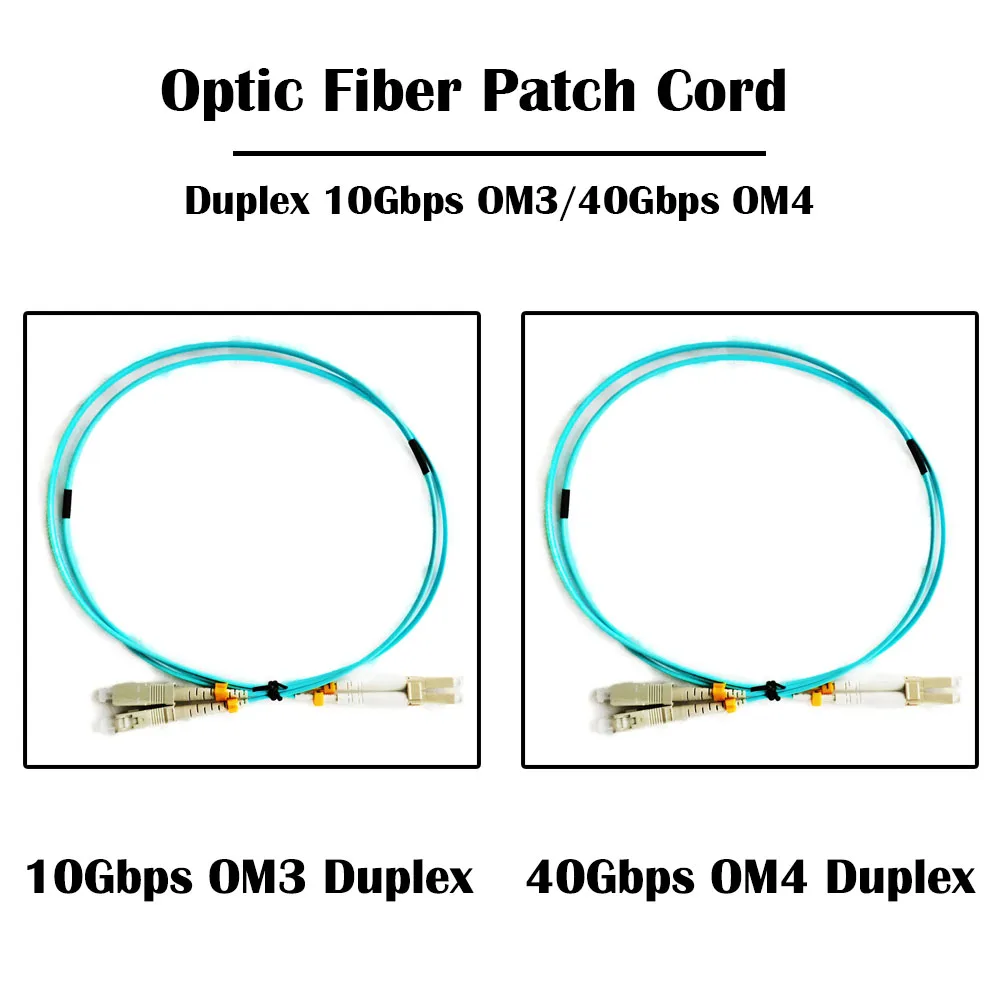 

15 Meter SC UPC TO LC UPC 10Gbps OM3/ 40Gbps OM4 MM 50/125 Multi Mode Fiber Patch Cord Duplex 2.0mm FTTH Jumper Cable