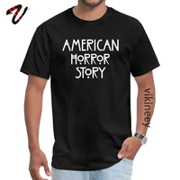 american horror story logo artworknegru black t shirts high quality summer 100 cotton crew neck mens tops tees tops shirt