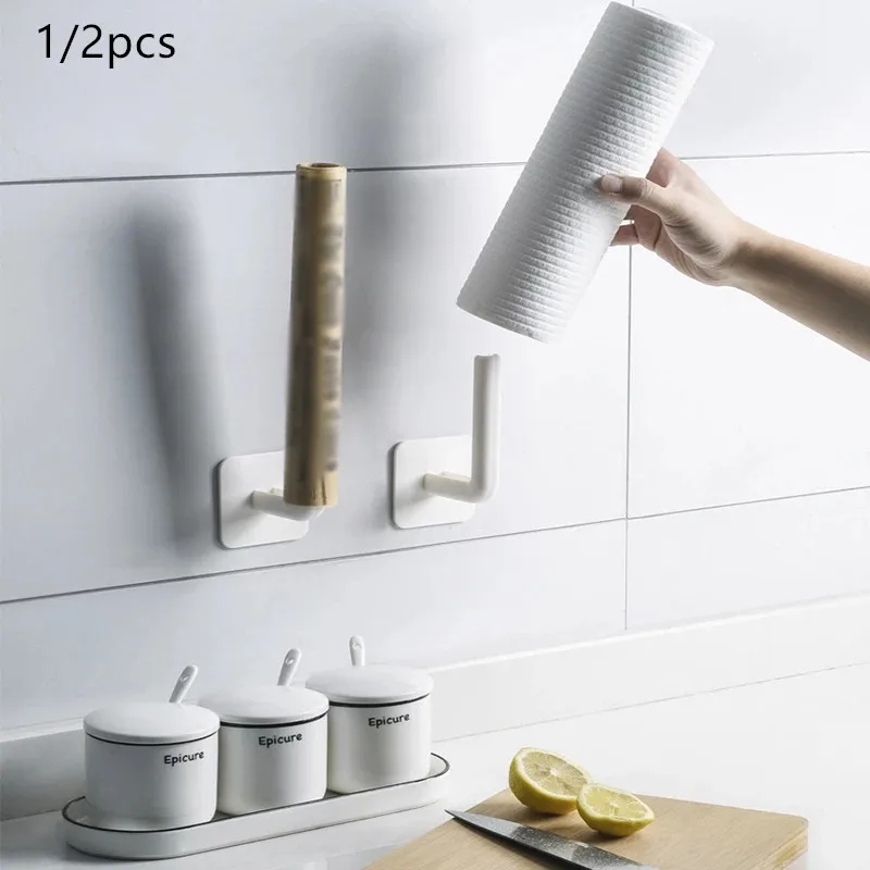 

Kitchen Cling Film Rack Without Punching Wall-Mounted Multi-Function Roll Paper Storage Rack Fresh-Keeping Bag Pot Lid Rack