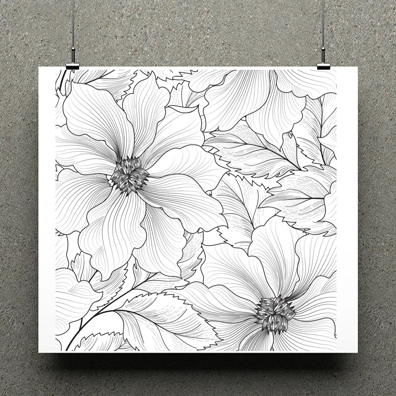 

AZSG Blooming Flower Background Clear Stamps For Scrapbooking DIY Clip Art /Card Making Decoration Stamps Crafts