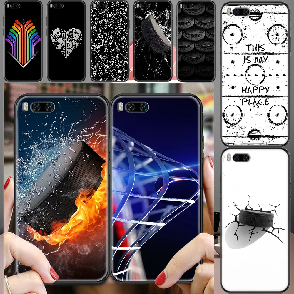 

Ice Hockey Rink Phone case For Xiaomi Mi Max Note 3 A2 A3 8 9 9T 10 Lite Pro Ultra black painting hoesjes art bumper trend