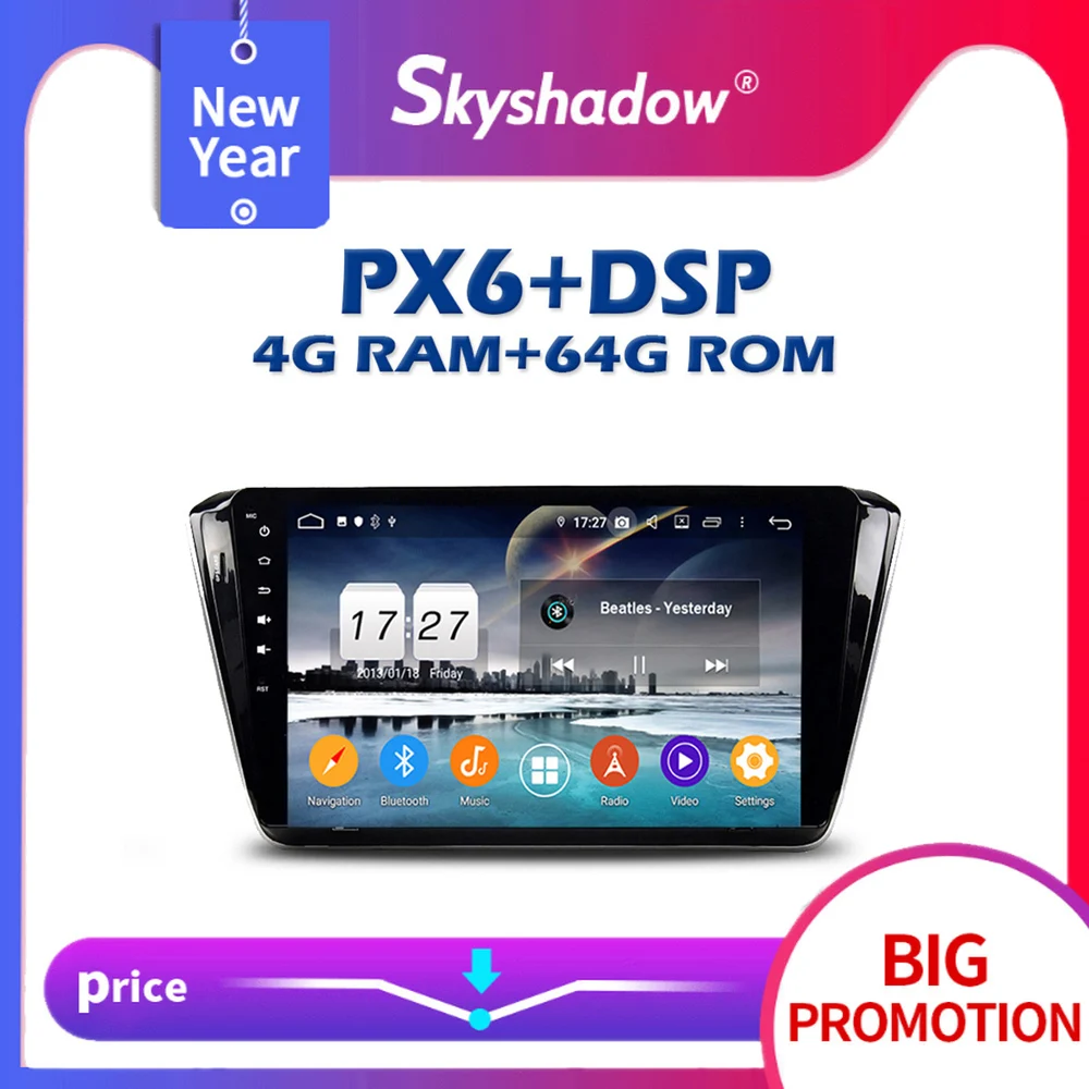 PX6 автомобильный dvd плеер DSP Android 10 0 4 Гб + 64 IPS 10.0.1 &quotGPS карта RDS Авто радио Wifi Bluetooth 5