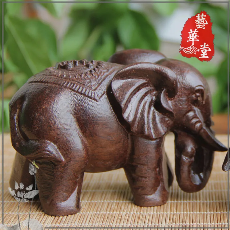 Фигурки слонов ремесла резные натуральные деревянные минералы кристаллические