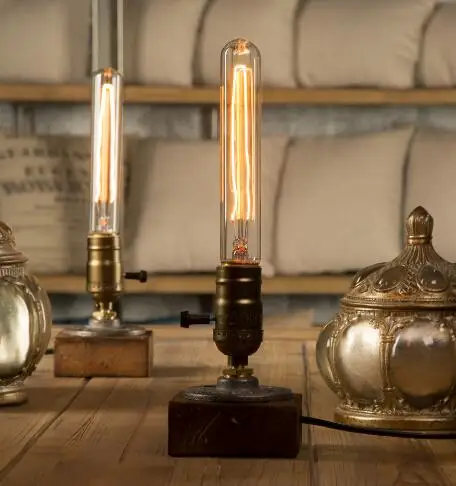 2 шт. Американский промышленного ретро личность настольная лампа бар кафе Ночной