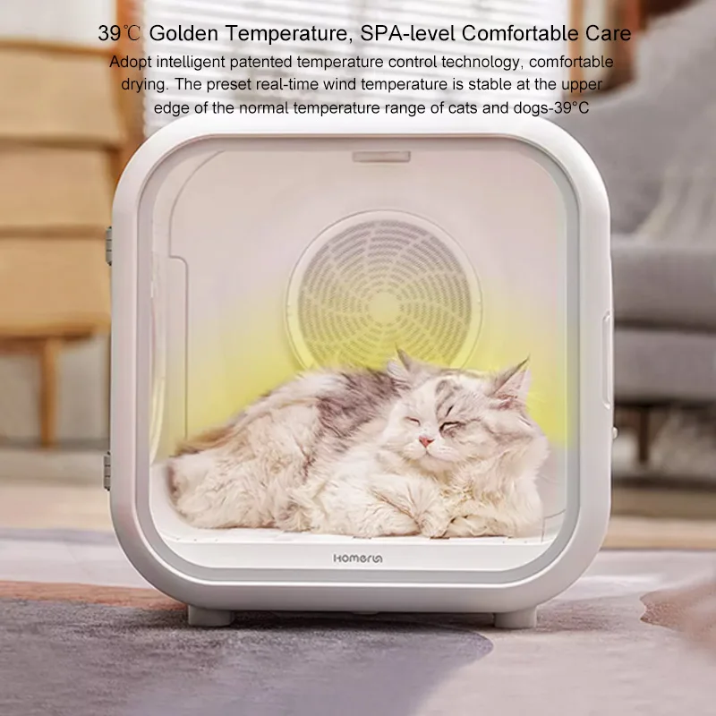 Caja de secado de pelo de gato completamente autom&aacute;tica, suministro de aire completo en forma de U, temperatura constante de 39 grados, esterilizaci&oacute;n de nido de Mascota-2