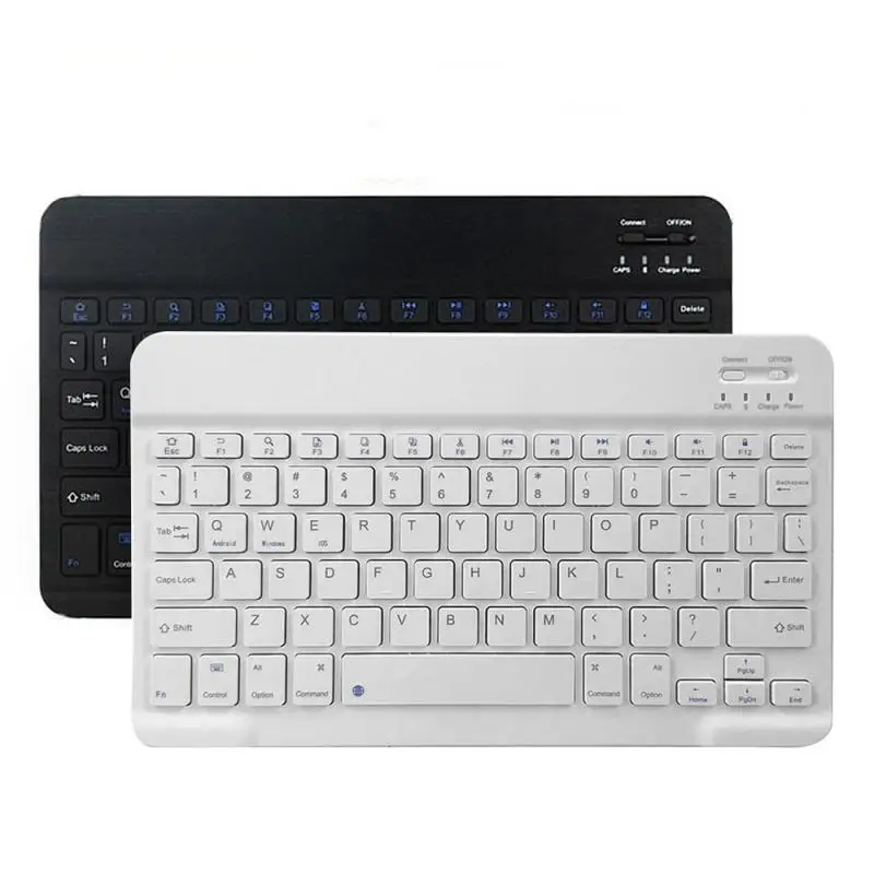 

Мини Беспроводная Bluetooth-совместимая клавиатура для планшета IPad IPhone резиновые колпачки для клавиш перезаряжаемая клавиатура для Android IOS Windows