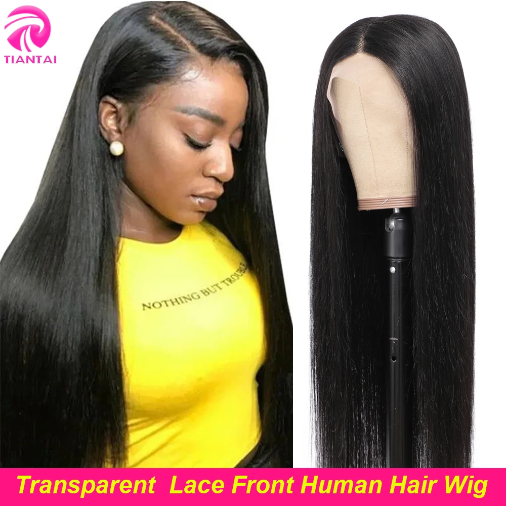 Парик TIANTAI из человеческих волос на сетке спереди парик с прозрачной сеткой 13*4