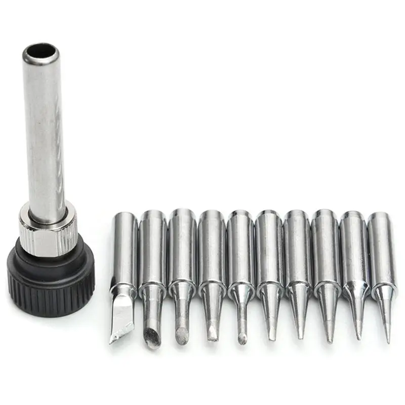 

11PC/Lot 900M-T Soldering Iron Tips Welding Tip 900M-T-I/B/K/1.2D/1.6D/2.4D/3.2D/2C/3C/4C Heating s Soldering Tips