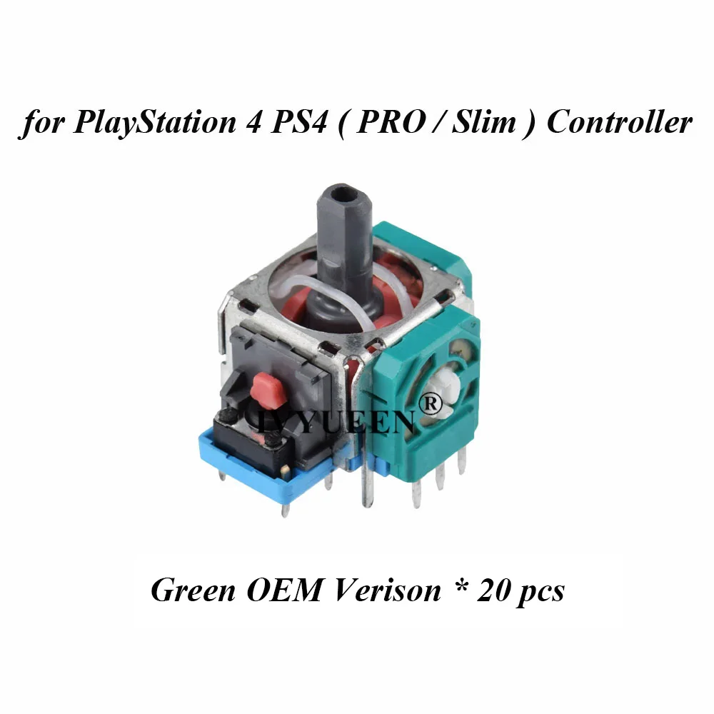 P4 20 pcs Green OEM IVYUEEN 20 шт. 3D аналоговые палочки датчик модуль потенциометра для playstation 4 PS4 Pro тонкий контроллер для XBox One 360 - Цвет: P4 20 pcs Green OEM