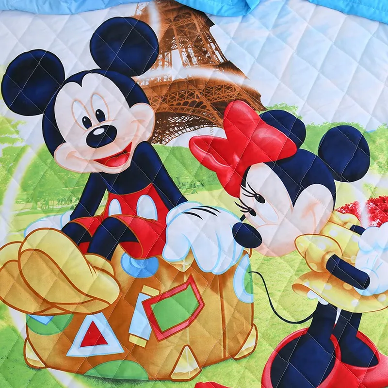 Disney весенне летнее стеганое одеяло для детей девочек спальни Микки и Минни Маус