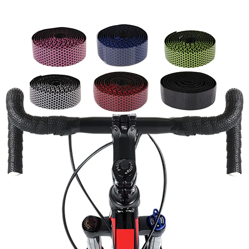 

Bike Handlebar Tape Road Bicycle Anti-slip Silica Gel EVA Shock Absorption Handle Bar Tape Cycling Wrap End Plug Accessories