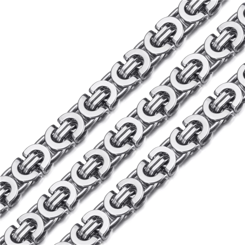 Elfasio 9 мм византийский цепочка на шею для мужчин женщин золотого серебряного