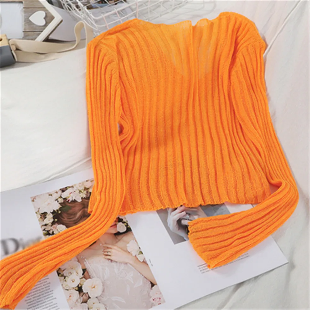 

Cardigans Lady Knitting Soft Thin Summer Outwear for Female Summer Women V-Neck Knitted Casual Slim Short Sweaters