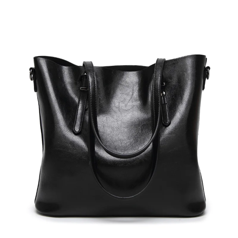 

New Best-Selling Classic Oil Wax PU Shoulder Bag For Women With High Quality And Large Capacity Portable Or Slanting Cross Bag