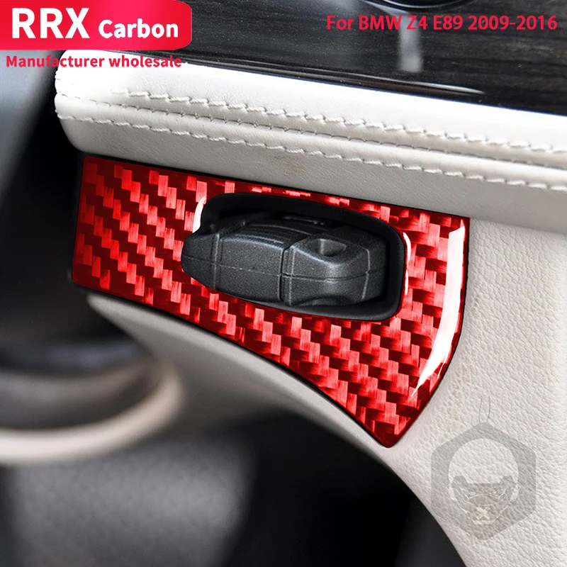 

RRX for BMW Z4 E89 2009-2016 Roadster Car Interior Sticker for Keyhole Panel Carbon Fiber Key Hole Cover Trim Car Accessories