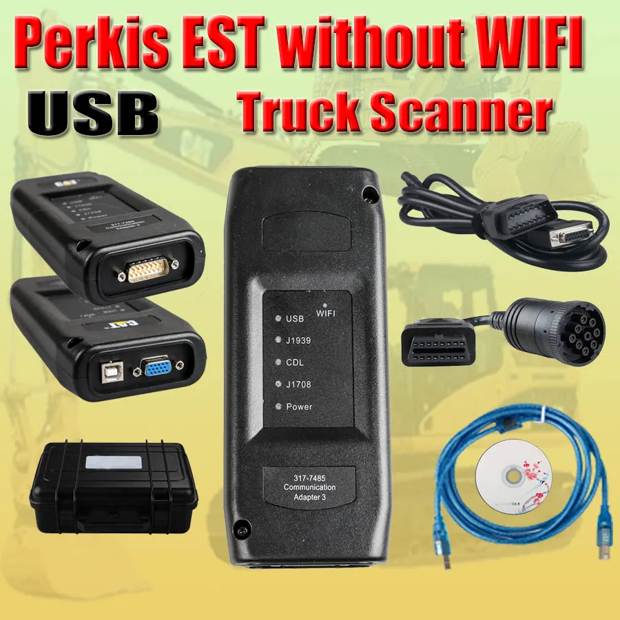 USB version Горячая для Perkins EST электронный Сервис Инструмент CA3 грузовик сканер OBD2 Диагностический может до 2018а версия - Цвет: USB version