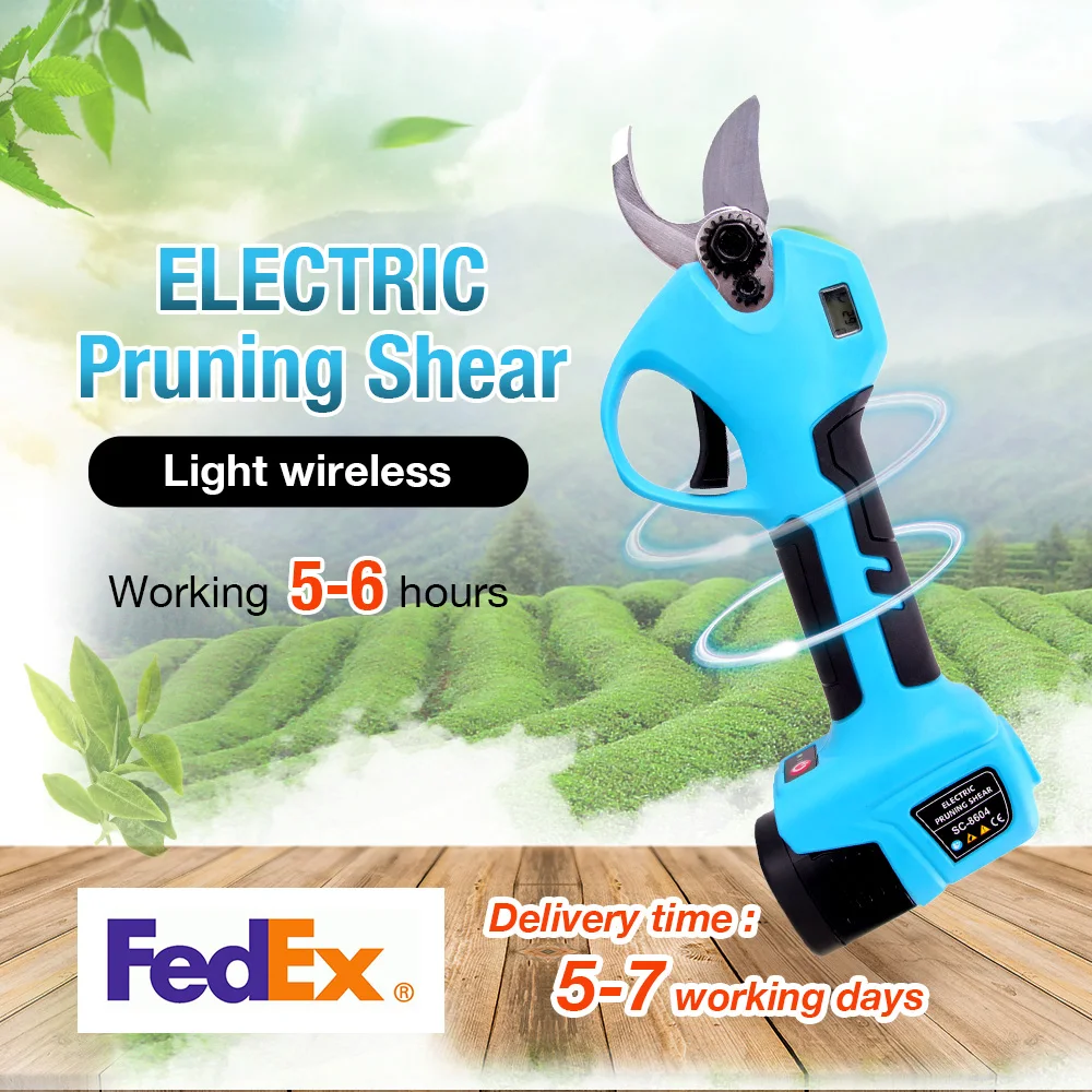 

16.8V Cordless Pruner Electric Pruning Shear with 2Ah Lithium-ion Battery Efficient Fruit Tree Bonsai Pruning Branches Cutter