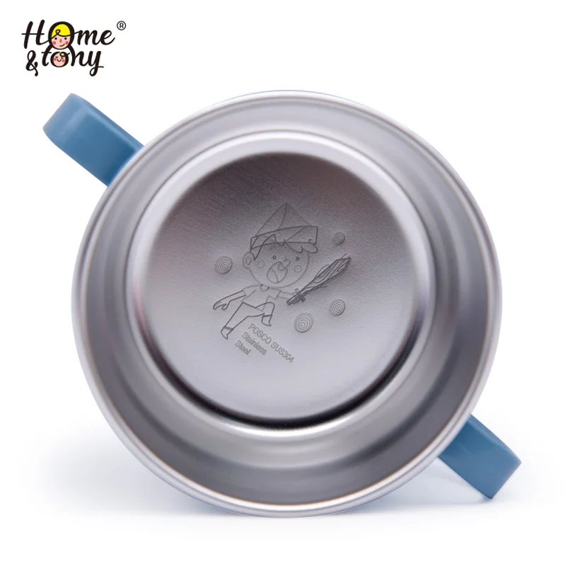 

Stainless Steel Plastic Noodle Rice Soup Bowl with Lid Handle Leak-Proof Cartoon Cute Food Container for Children