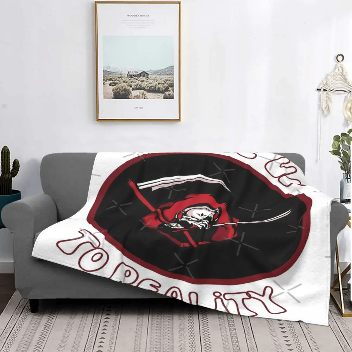 

Wake To Reality-Manta a cuadros para cama, manta con capucha para la playa, sofka y cama, 1 unit