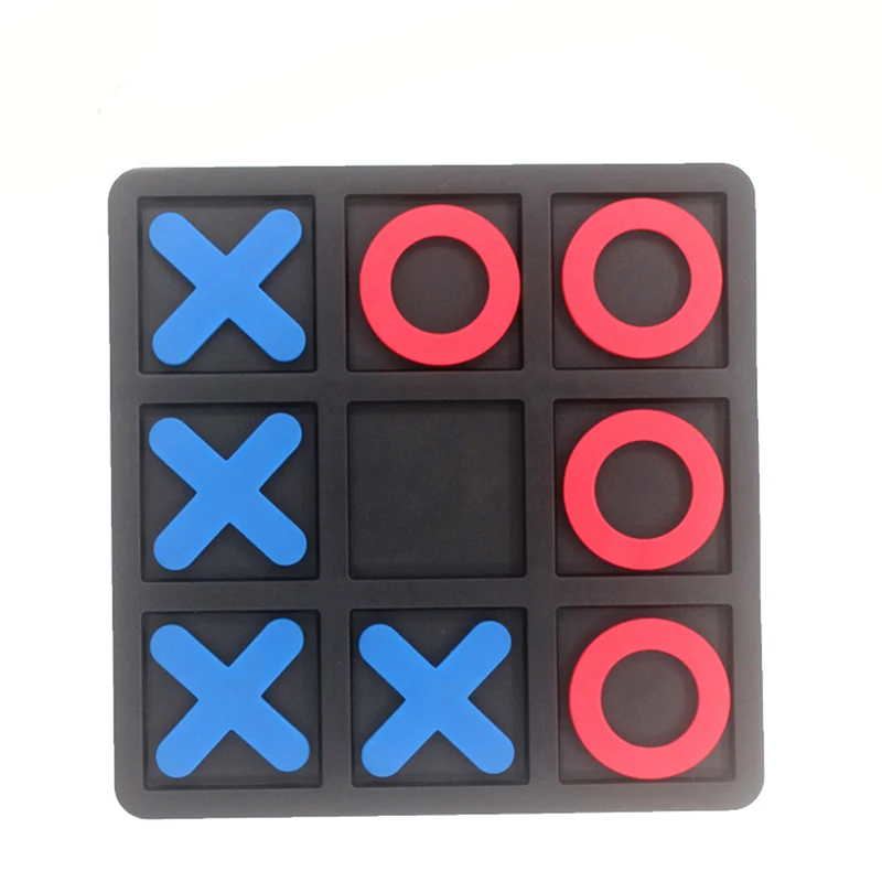 

1 x Noughts And Crosses Educational Puzzle Kids Children Wooden Board Games Indoor Playing Tic-tac-toe Noughts Family