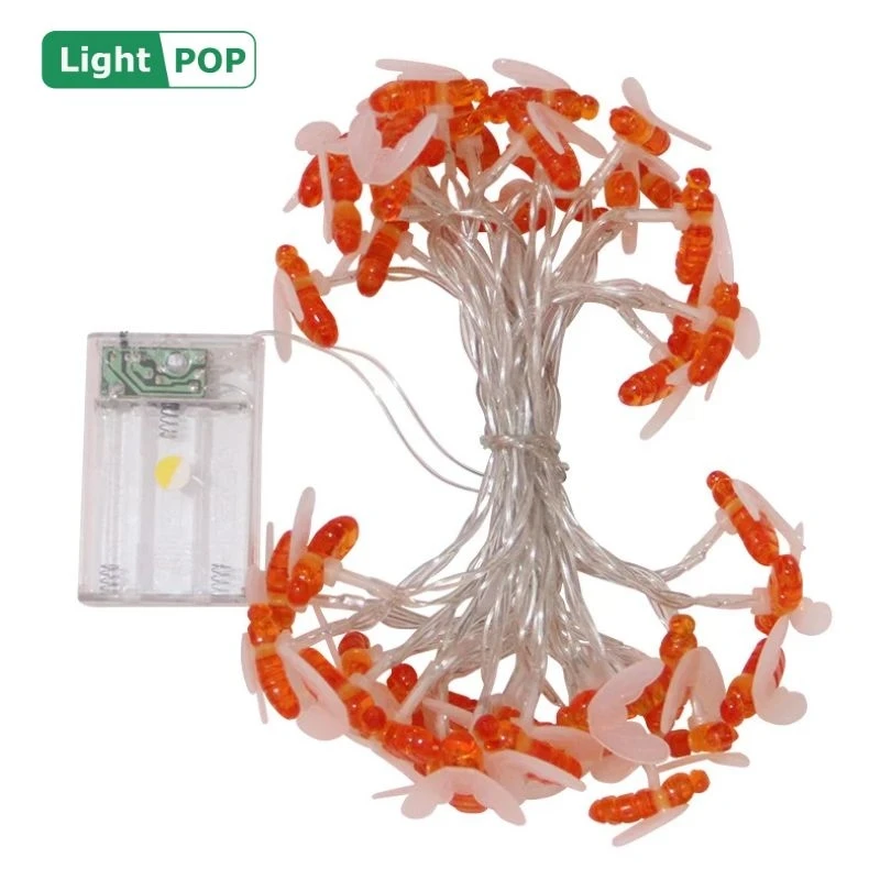 

Little Bee Creativity LED Lights String Battery Case Outdoor Garland Christmas And New Year Decoration Bedroom Birthday Present