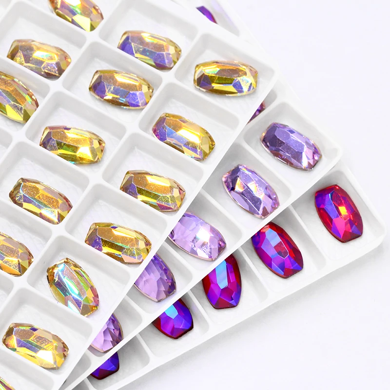 20 Цвета K9 Стекло Свободные Стразы нейл арта хрустальные камни плоские с задней