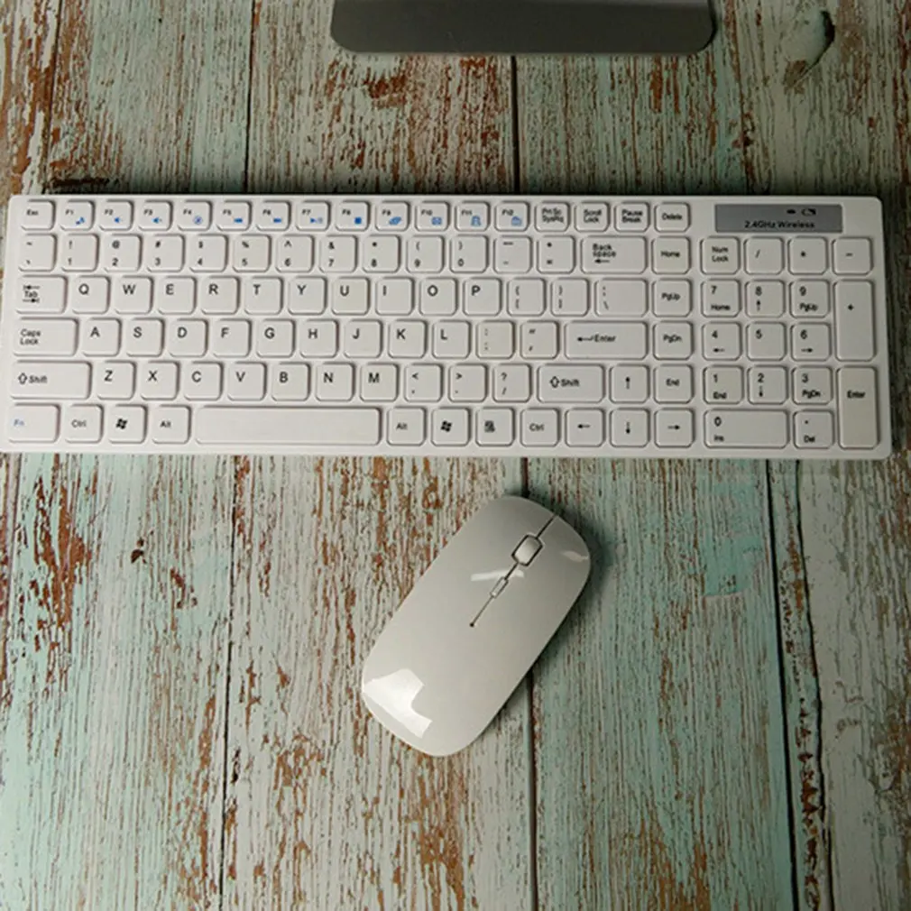 2.4G Ultra-Thin Flat-Panel Wireless Keyboard And Mouse Set Optical Office Dedicated | Компьютеры и офис