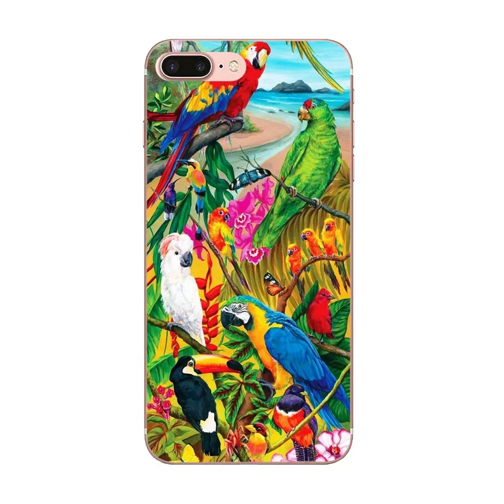 Tropical Plants Toucan Parrot For Huawei Honor Mate 7 7A 8 9 10 20 V8 V9 V10 V30 P40 G Lite Play Mini Pro P Smart | Мобильные