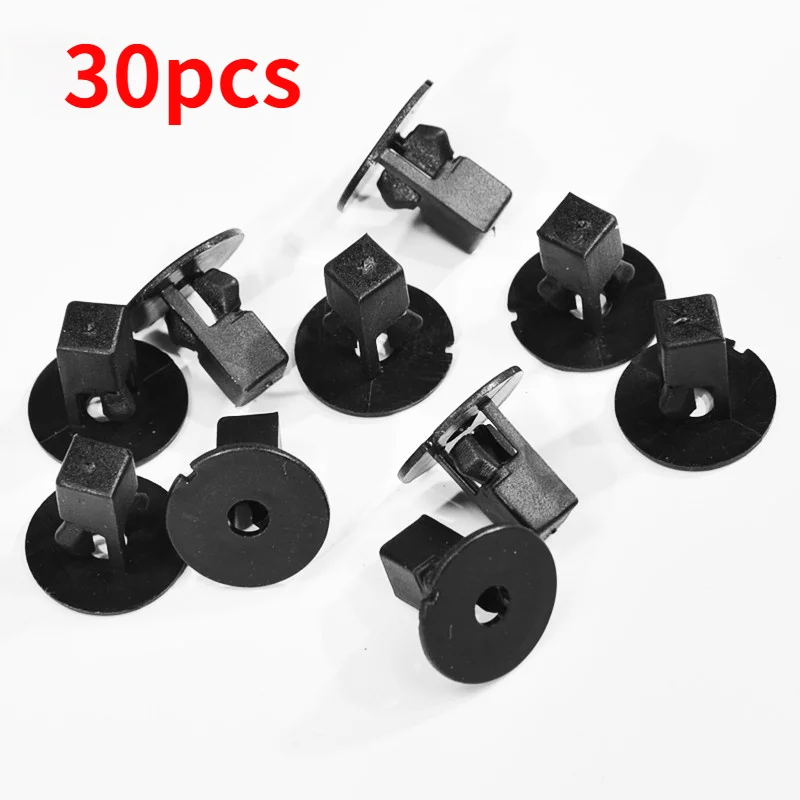 

30 шт. автомобильные зажимы 9 мм, нейлоновые универсальные зажимы для крыла, вкладыша, винтовые прокладки для Toyota Tacoma, для автомобилей Lexus ...