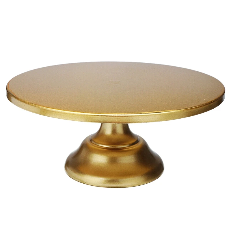 

12 дюймов железная круглая подставка для торта плиты десерта постамента Держатель Одежда для свадьбы, дня рождения-золото