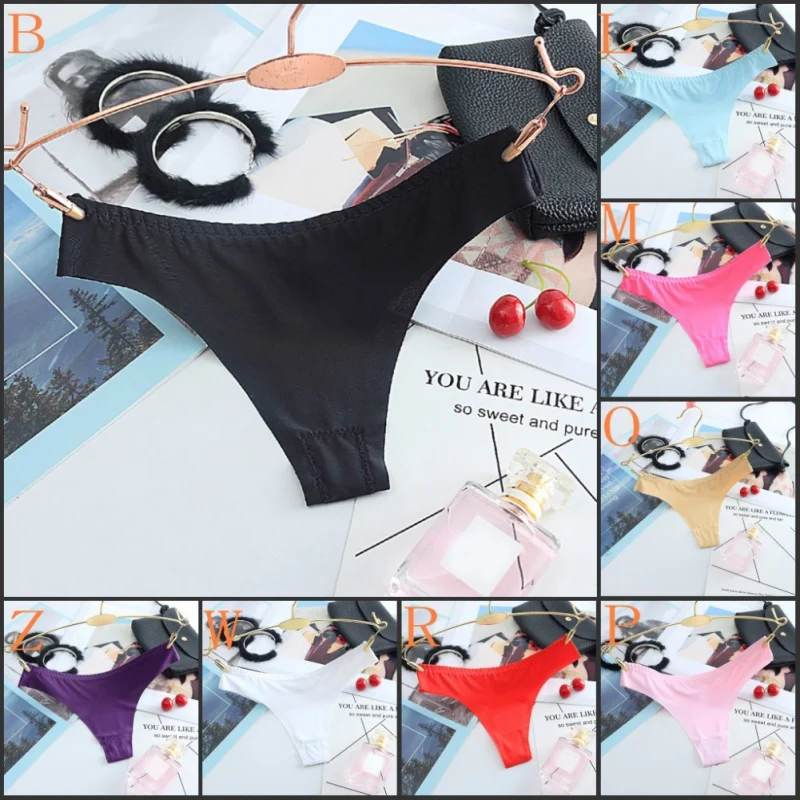 Удобные дышащие стринги женские хлопковые бесшовные цельные ультратонкие