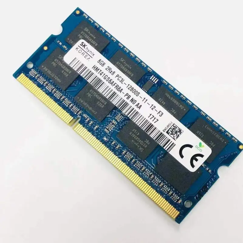 

memoria hynix DDR3 RAMS 8GB 2RX8 PC3L-12800S DDR3 8GB 1600MHz 1.35V Laptop Memory 204 PIN memoria ram for netebook