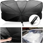 Солнцезащитный зонт на лобовое стекло автомобиля, телескопическая Защита от солнца, тепловой щит, универсальный автомобильный зонт, защита от УФ-лучей