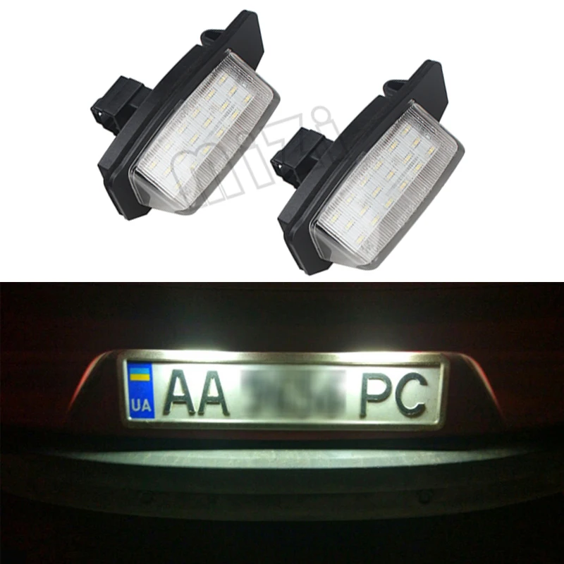 2x Светодиодный фонарь для номерного знака 18 светодиодный для Mitsubishi OUTLANDER 11/2006-8/2009/OUTLANDER XL(CW) 2006-2012 автомобильные аксессуары