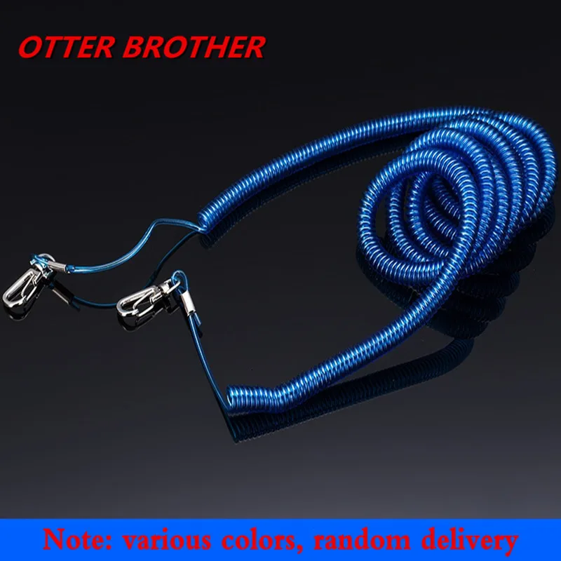 Fishing Tackle Accessories Fishing Security Rope 3M 1PCS Fishing Coiled Lanyard Safety Rope Set Wire Steel Inside Attached Tool
