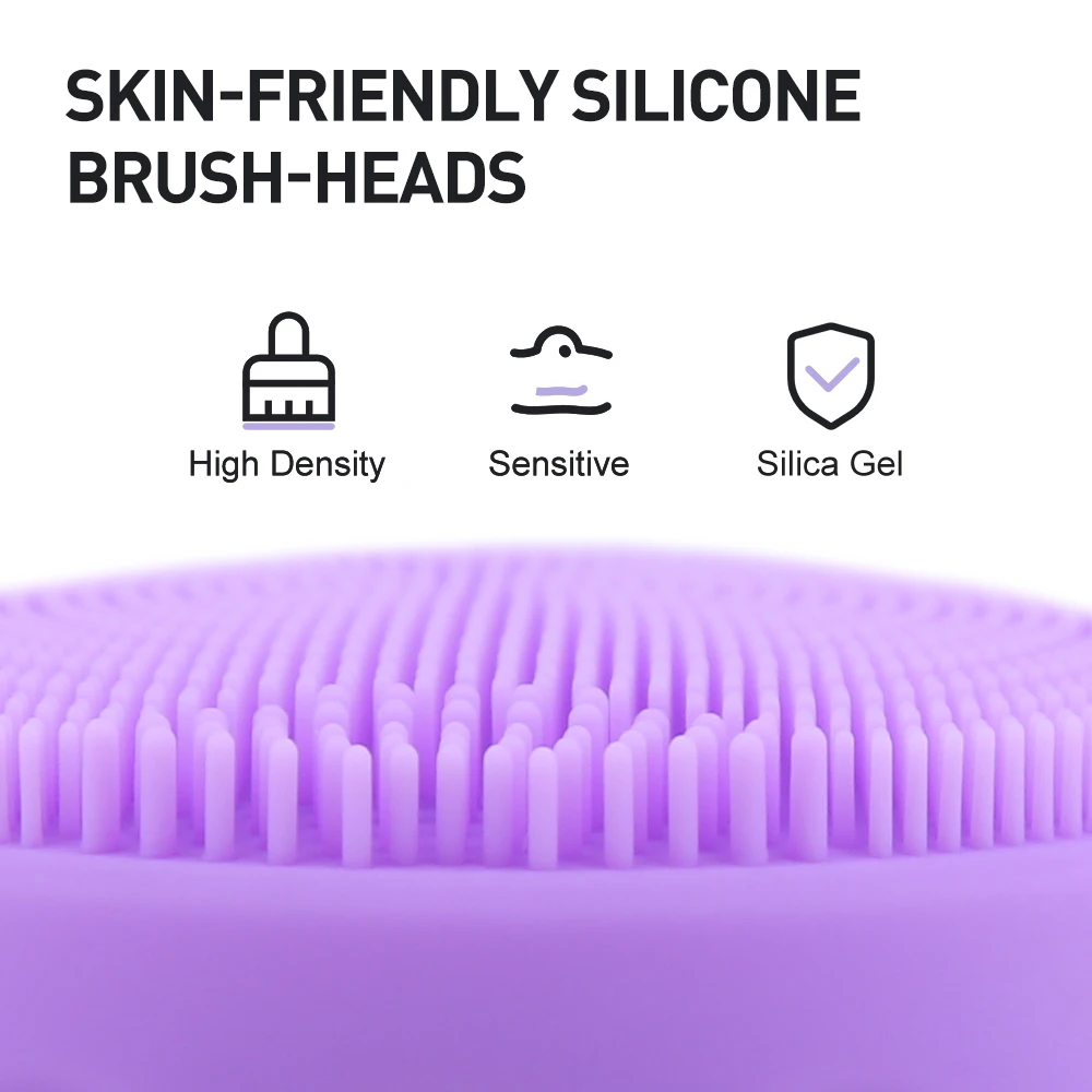 2 в 1 силиконовая щётка для чистки лица со светодиодной подсветкой - купить по