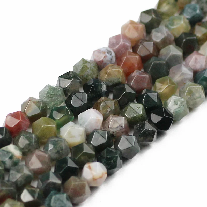 Бусины из натурального камня с гранями UPGFNK индийские Агаты бусины россыпью