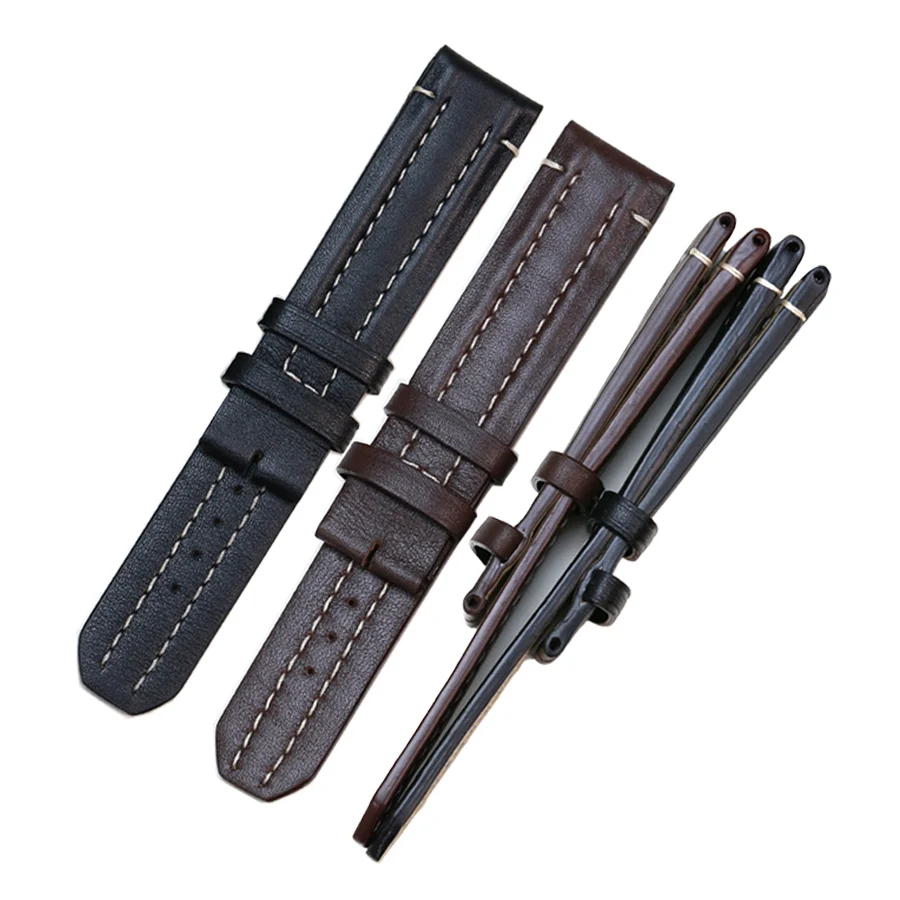 Ремешок SAUPPO мужской из телячьей кожи подходит для Carl F.Bucherer PATRAVI черный коричневый