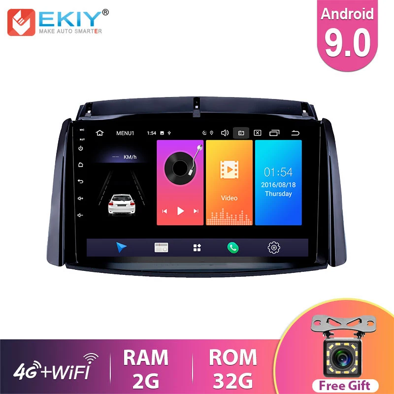 Автомагнитола EKIY для Renault Koleos 2009-2016 9 дюймов 2.5D IPS Android 0 GPS-навигация мультимедийный