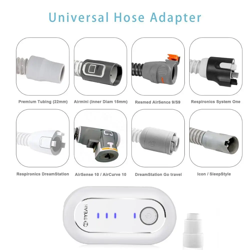 MOYEAH CPAP очиститель дезинфицирующее средство с герметичной сумкой стерилизатора и адаптером с подогревом для Cpap машины маска шланг очистки