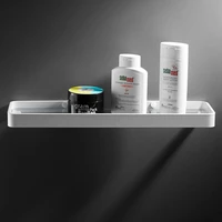 bathroom shelf aluminium glass shower shampoo soap cosmetic kitchen corner holder single tier bath accessories nail punched