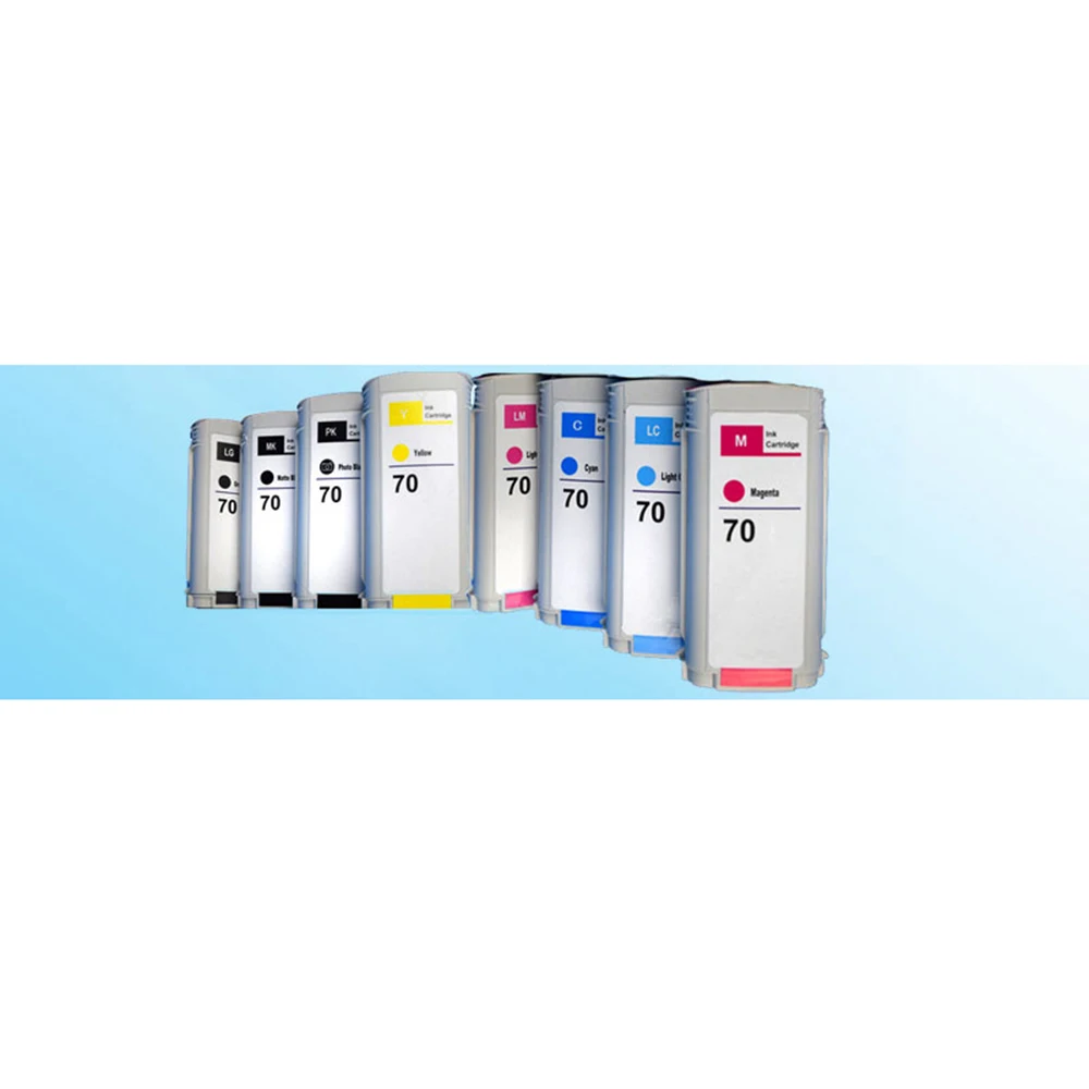 8x чернильный картридж совместимый с заменой для hp70 70 Designjet Z2100 Z3100 Z3200 Z5200 130 мл |