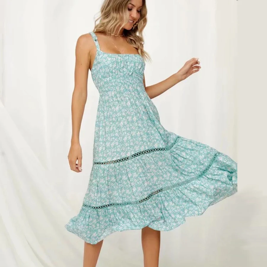 TEELYNN сексуальное платье без рукавов на бретельках с эластичной спиной винтажное